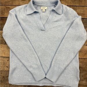 J.CREW Extra-Soft Light Blue Knit Acrylic Blend Pullover Sweater XS Women